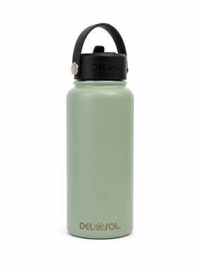 Del Sol 32oz Insulated Stainless Steel Wide Mouth Water Bottle, Green